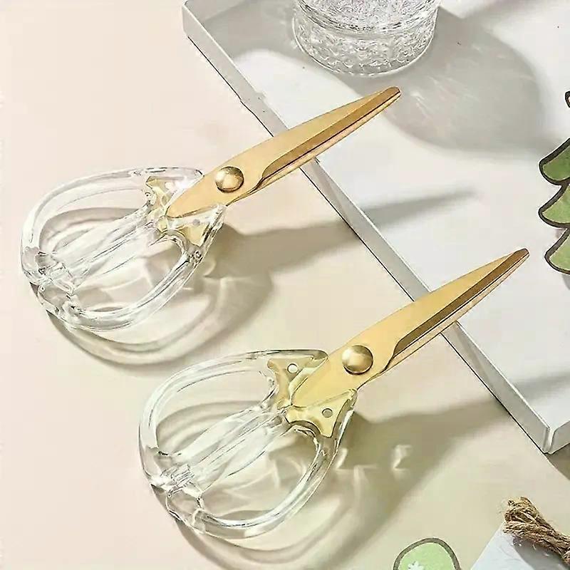 1pc Transparent Handle Kitchen Scissors Perfect For Cutting Meat And Vegetables Kitchen Scissors With Plastic Handle Kitchen Use