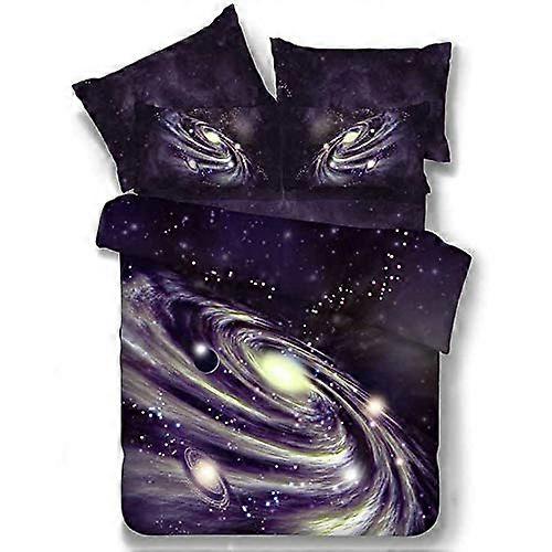 3D Printed Bedding Set Polyester Quilt Cover And Bed Sheet 3Piece Large 240x225cm Density NonFading
