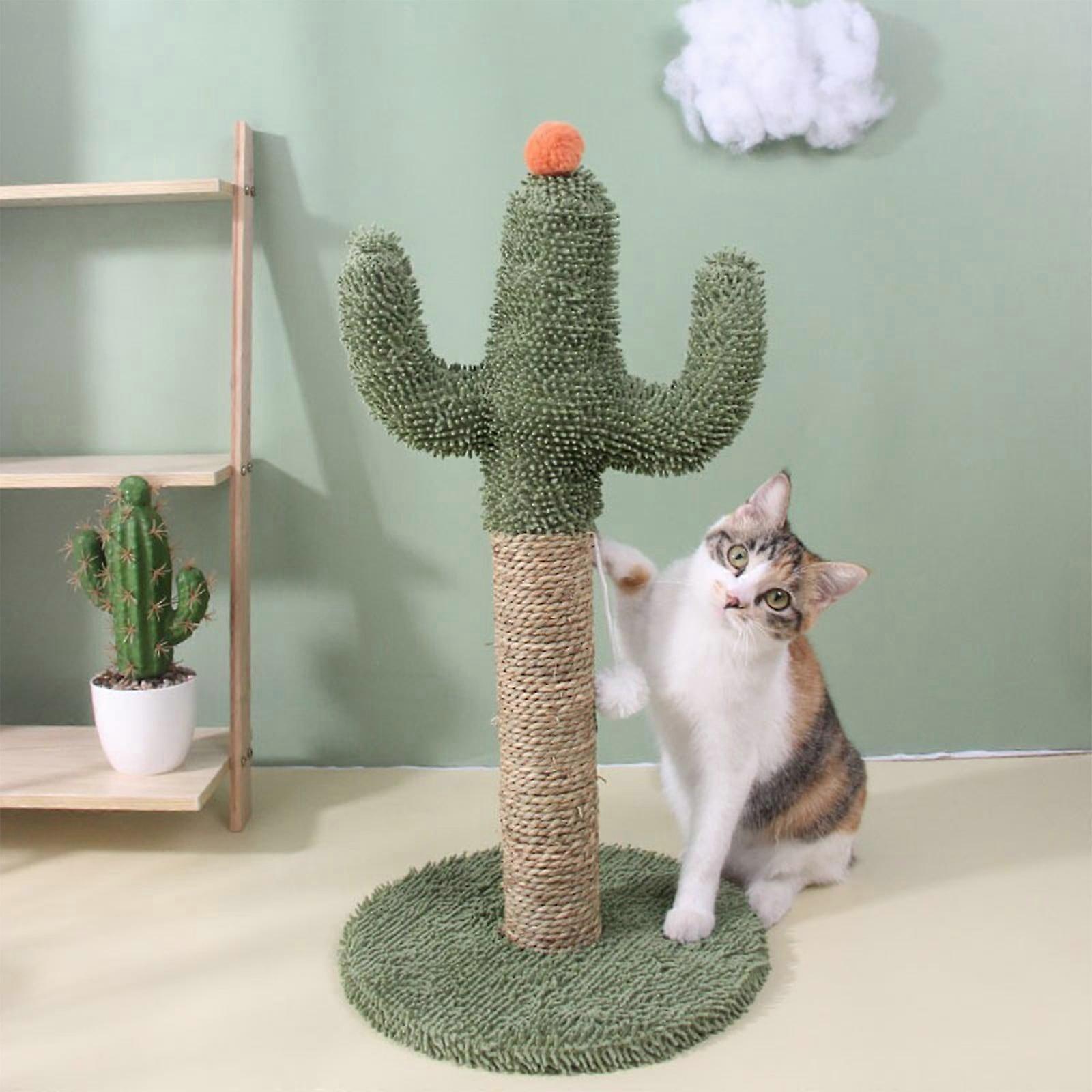 YATLTE Cactus Cat Scratching Post with Natural Sisal Rope for Indoor Cats and Small Kittens