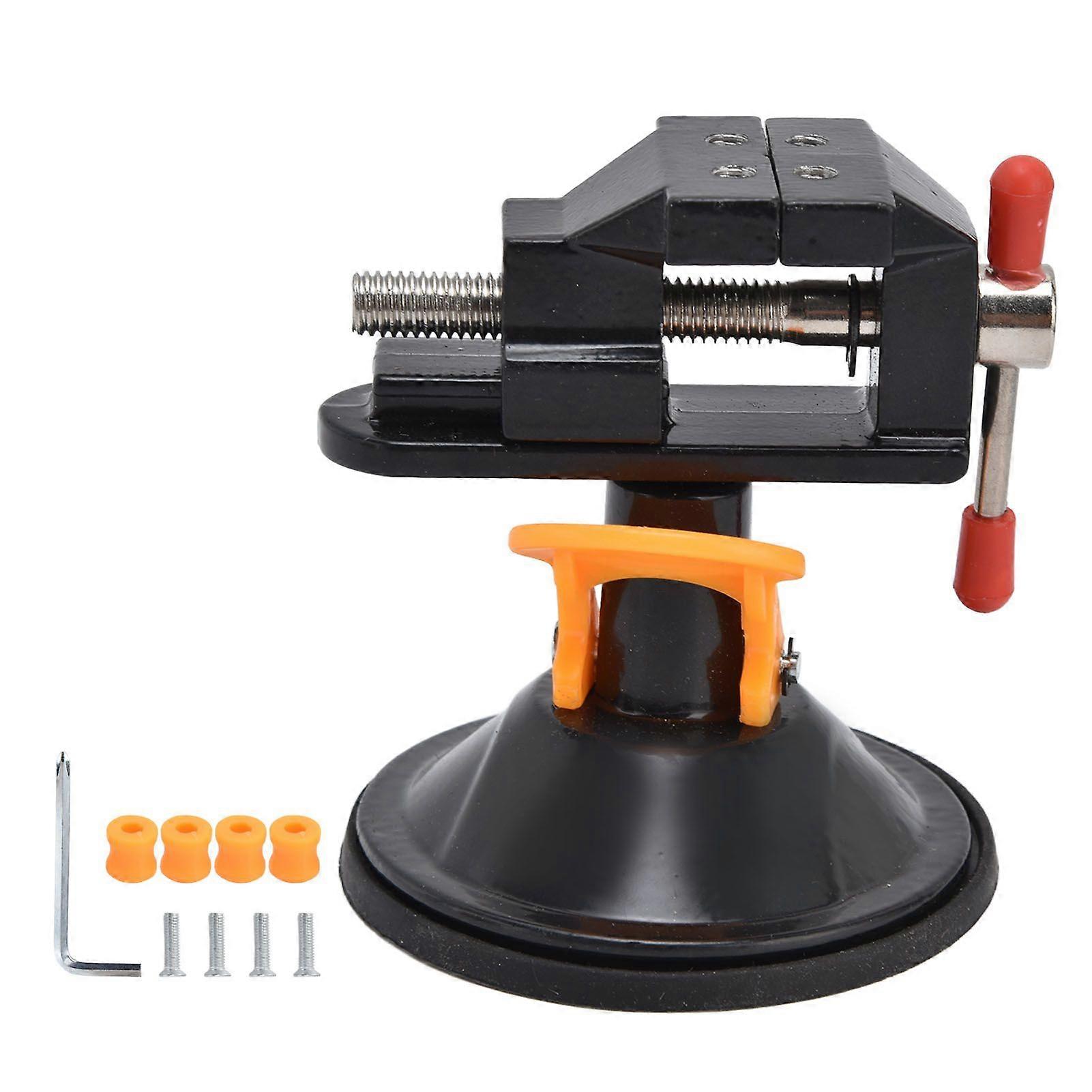 360 Degree Universal Rotation Bench Vise Clamp Round Bottom Suction Cup Workbench 02.5cm