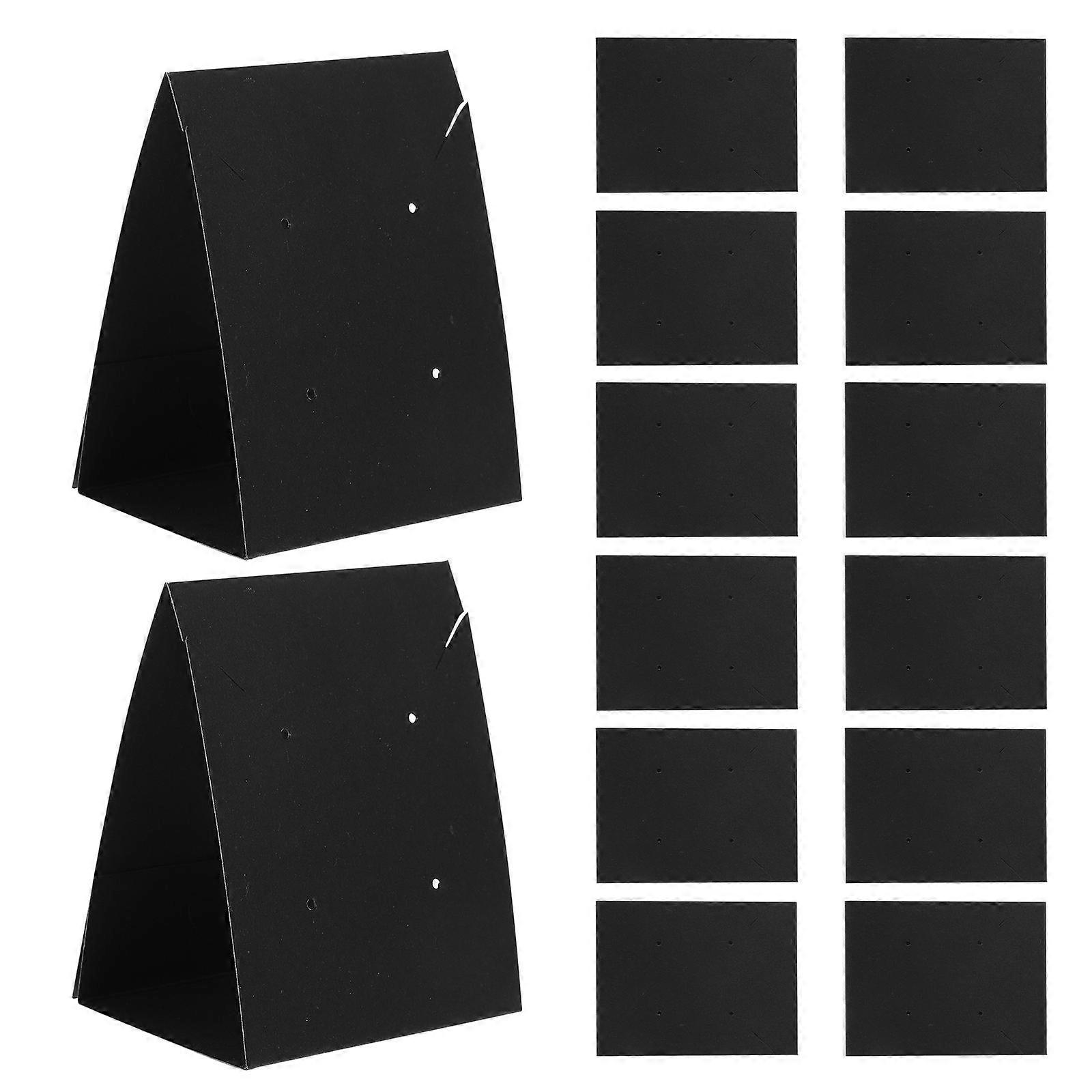 Black Cardboard Earring Cards for Display Use 100Pcs Paper Holders
