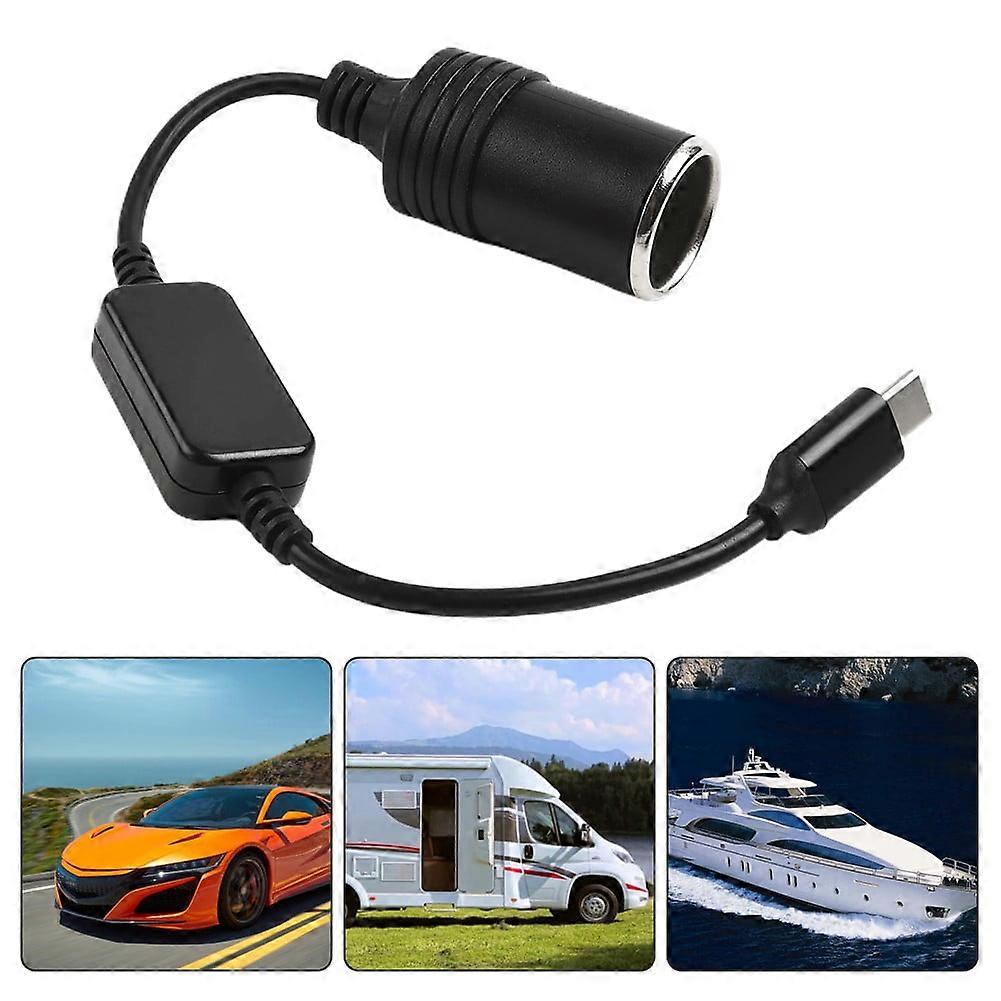 Usb C Type C To 12V Car Lighter Socket Female Adapter Converter