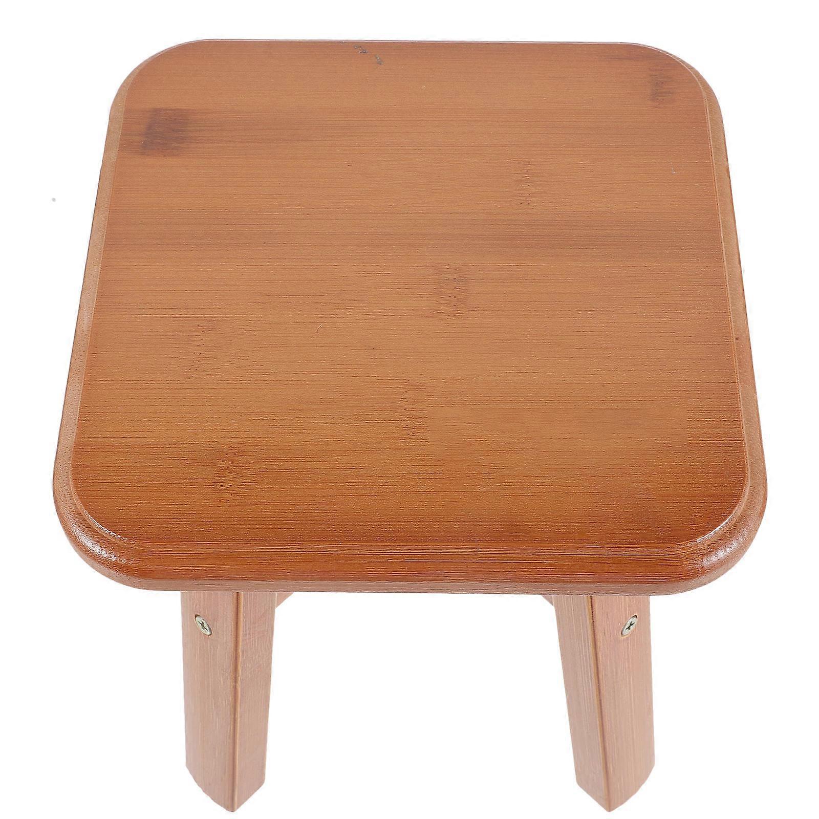 Modern Solid Wood Low Stool For Changing Shoes In Indoor Spaces 24X21Cm 1Pack
