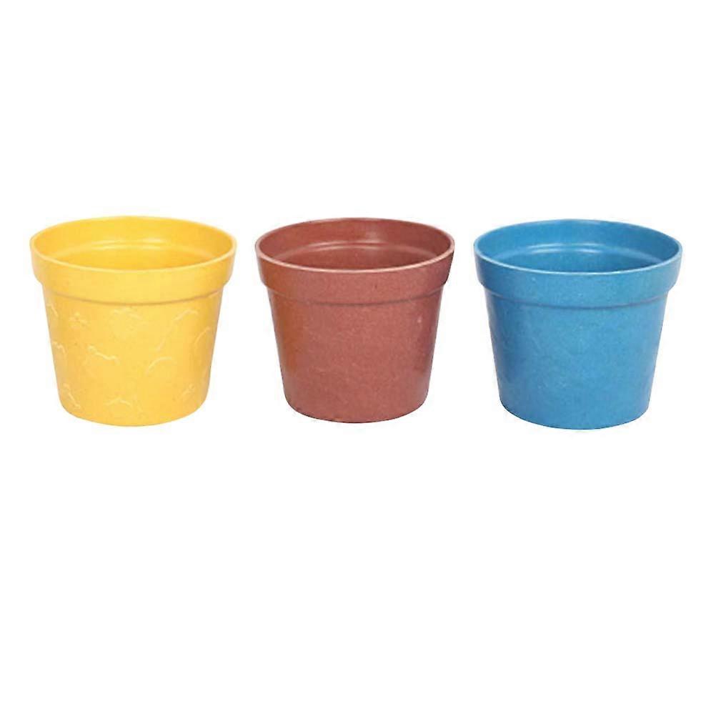 Mini Decorative Flowerpots 72 Pcs Round Plastic Pots For Cactus Gift Giving Assorted Color Planting Function