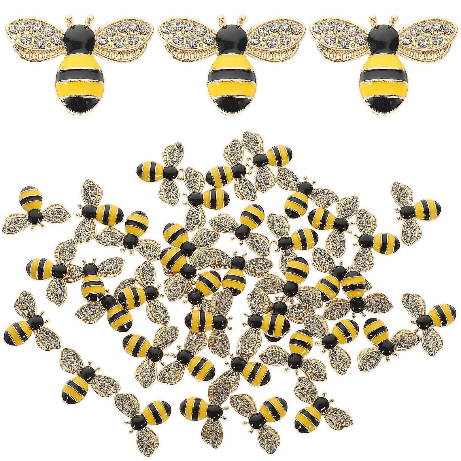 Bee Charm Alloy Delicate Bee Flatback Charms for Decoration 160Pcs