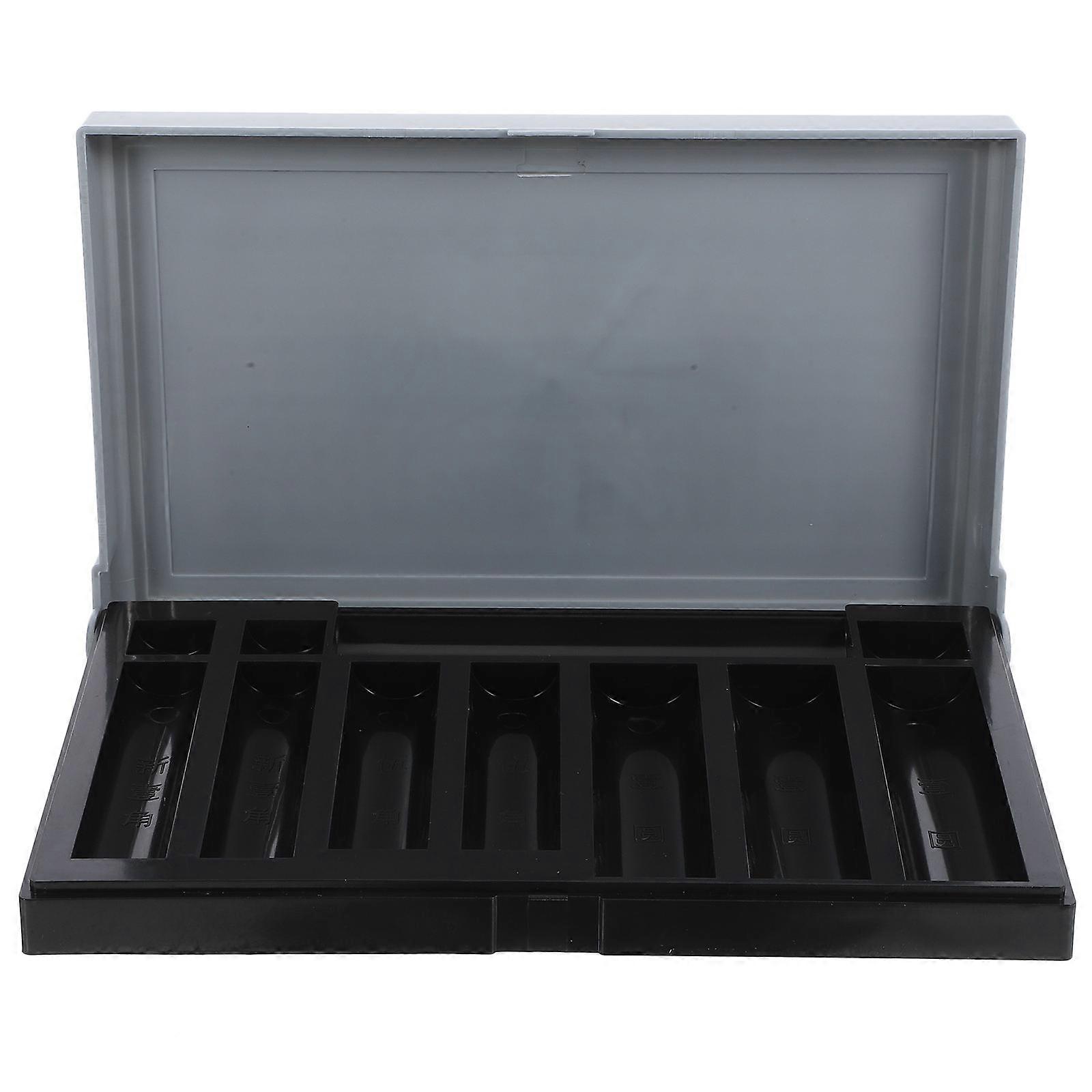 Household Coin Case Pe Material Multi-Grid Storage for Coin Storage 2Pcs