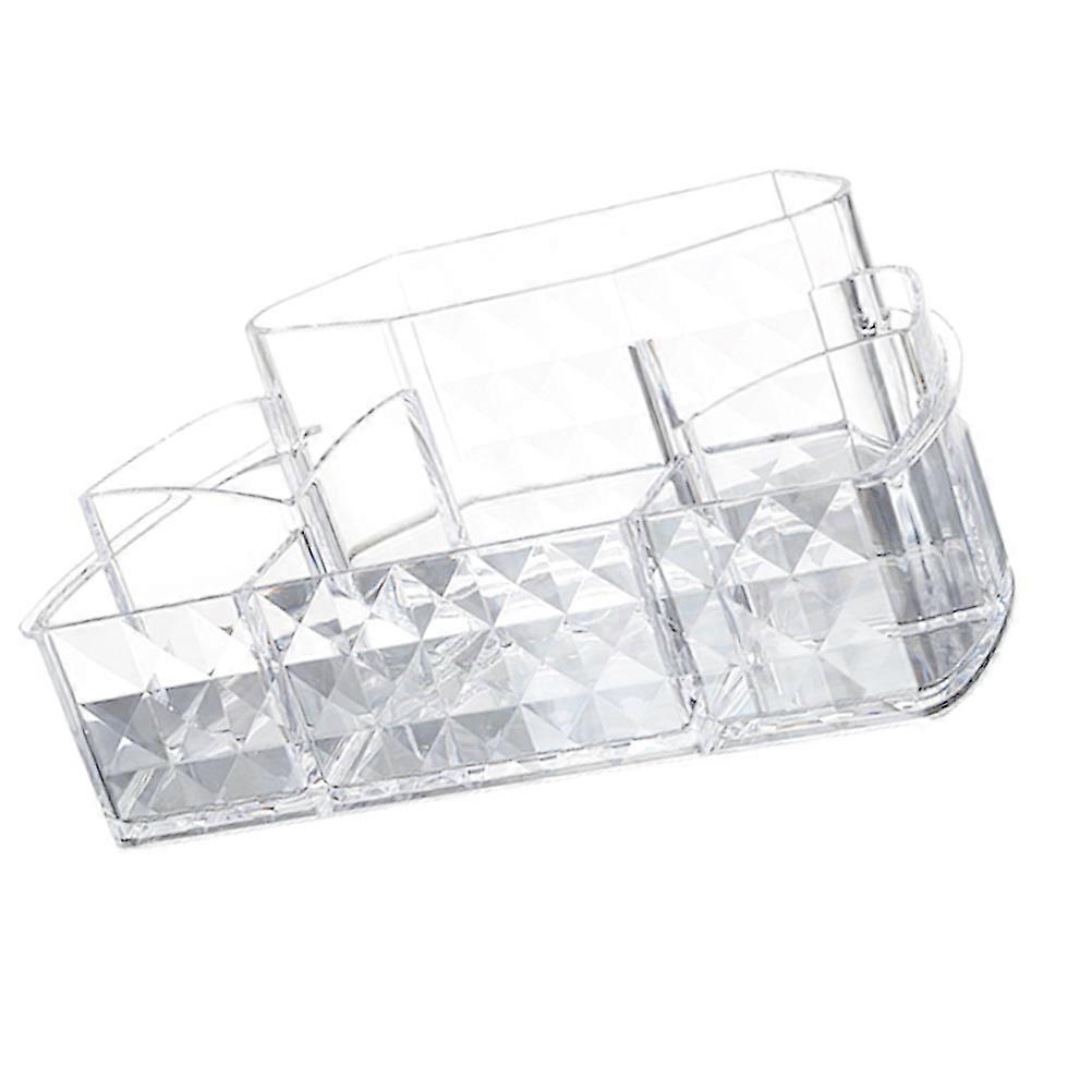 White Makeup Box 2Pcs Acrylic Storage Organizer Perfect For Office Home Use With Elegant Design 25.5x15.7cm