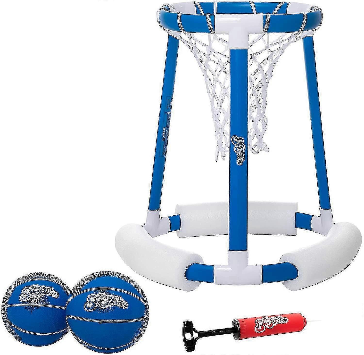 2024 Floating Pool Basketball Hoop Game: Inflatable Set with Hoop, 2 Balls, and Pump