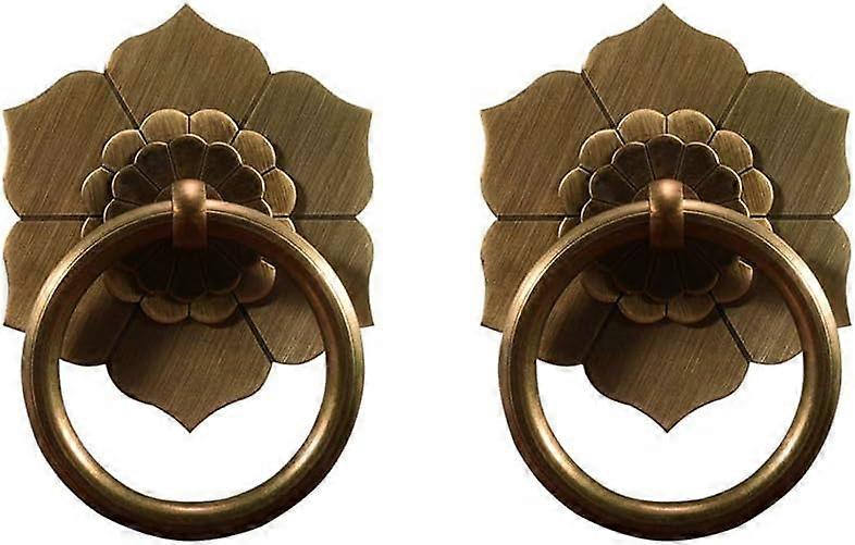 2Pack Antique Brass Kitchen Cabinet Pulls Handles Cupboard Drawer Pull
