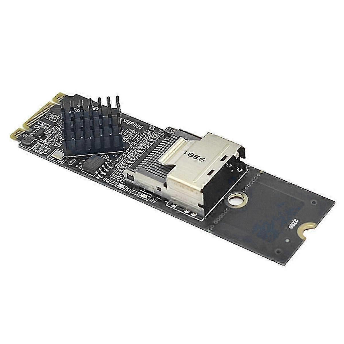 M.2 NVME to SFF-8087 SATA3.0 Expansion Card Mini-SAS/SATA Hard Disk Adapter Card 36PIN