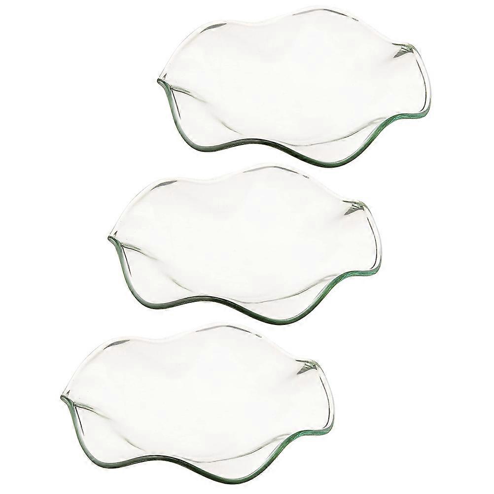 Replacement Oil Warmer Dishes For Aromatherapy Lamp 3Pcs Clear Glass Heating Tray In Transparent Color Suitable For Home Use