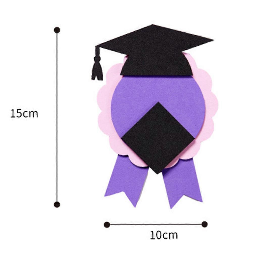 Graduation Medal Award DIY Material 6Pcs Assorted Color for Party Decor with Easy Assembly