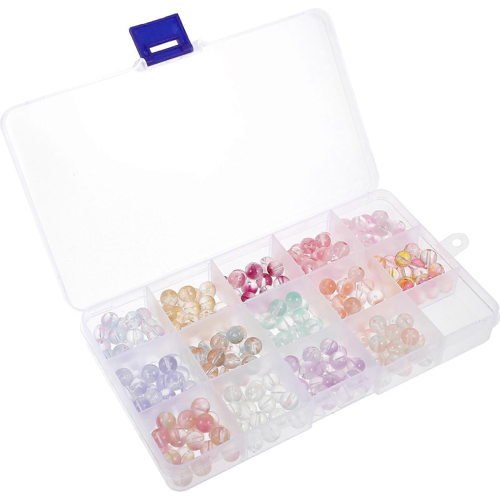 DIY Glass Beads Loose Beads for Jewelry Making 4 Boxes of Assorted Color