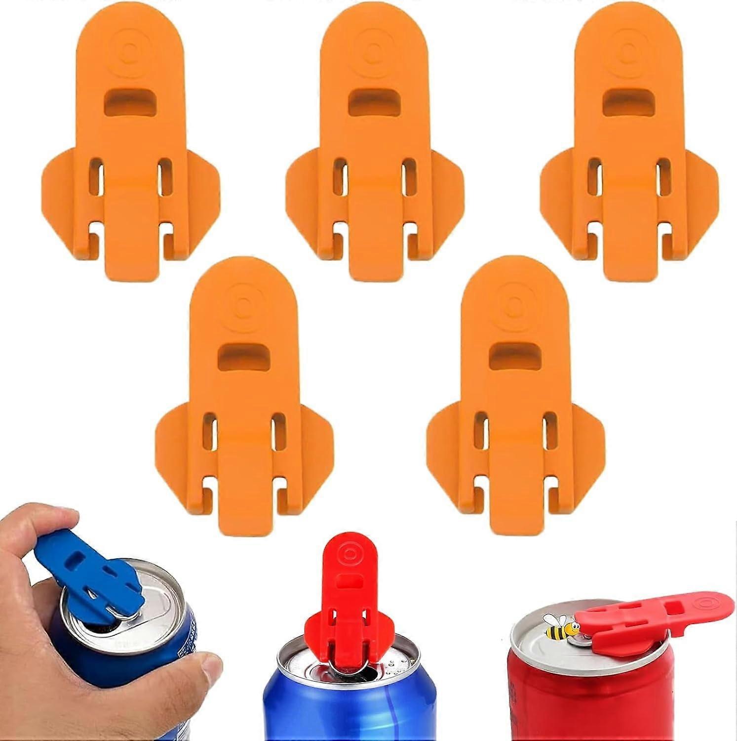 Easygou Easy Can Opener 3/6PCS Pack, Soda Beer Can Opener & Beverage Cover Protector, Manual Pop Can Opener (10*Blue)