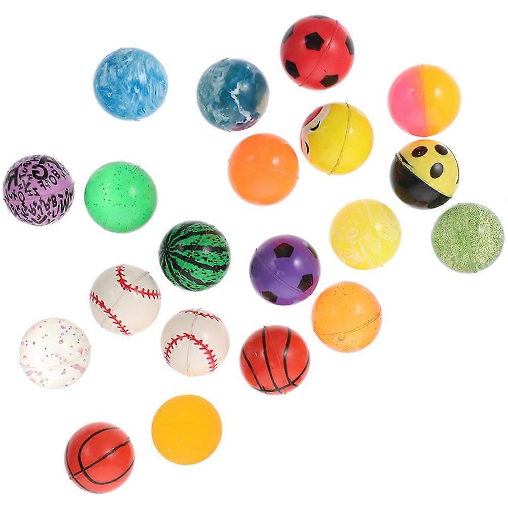 Portable Bounce Balls Kids Bounce Balls for Play 40Pcs Assorted Color Rubber