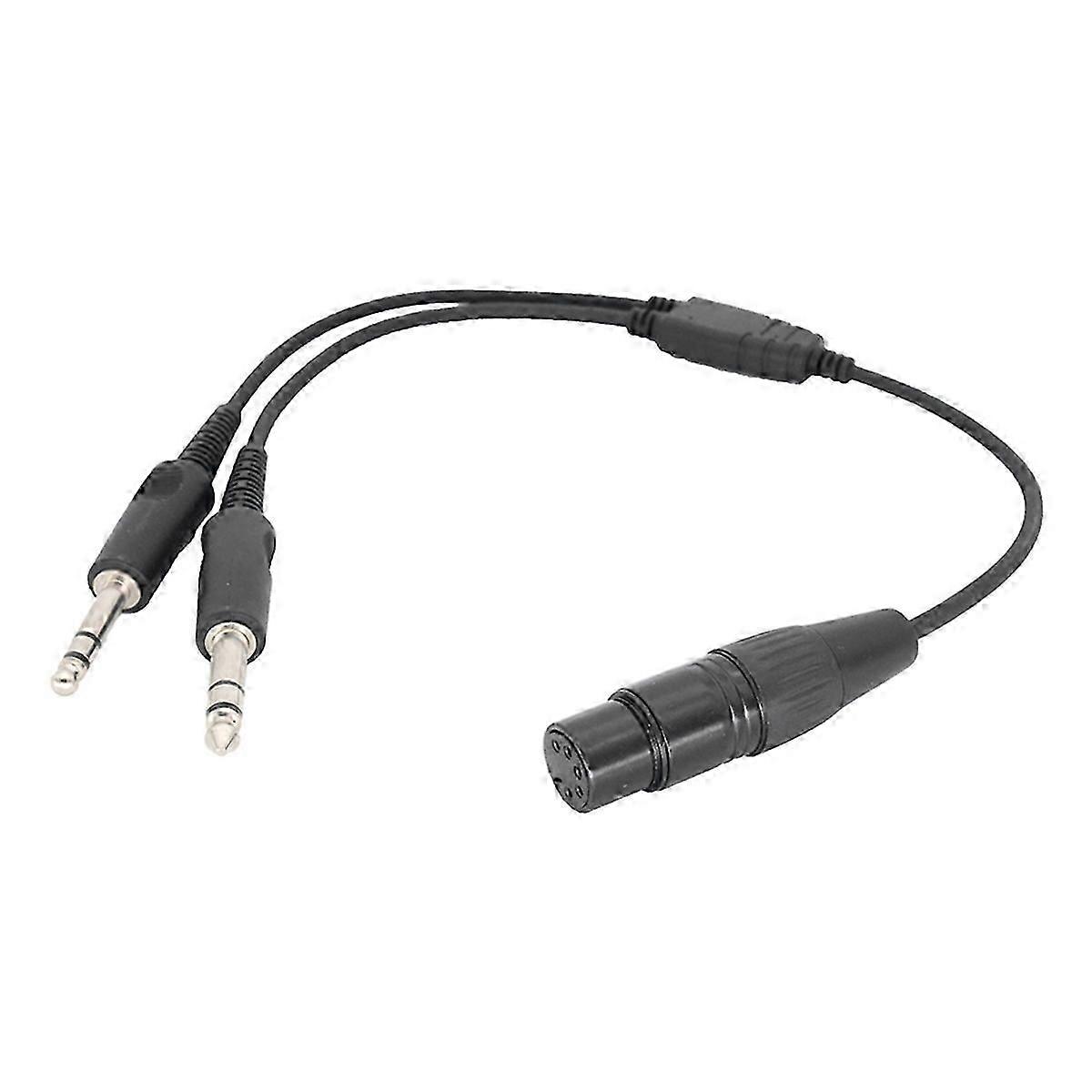 For Airbus Xlr To Ga Dual Plug 5 Pin Aviation Headset Connector