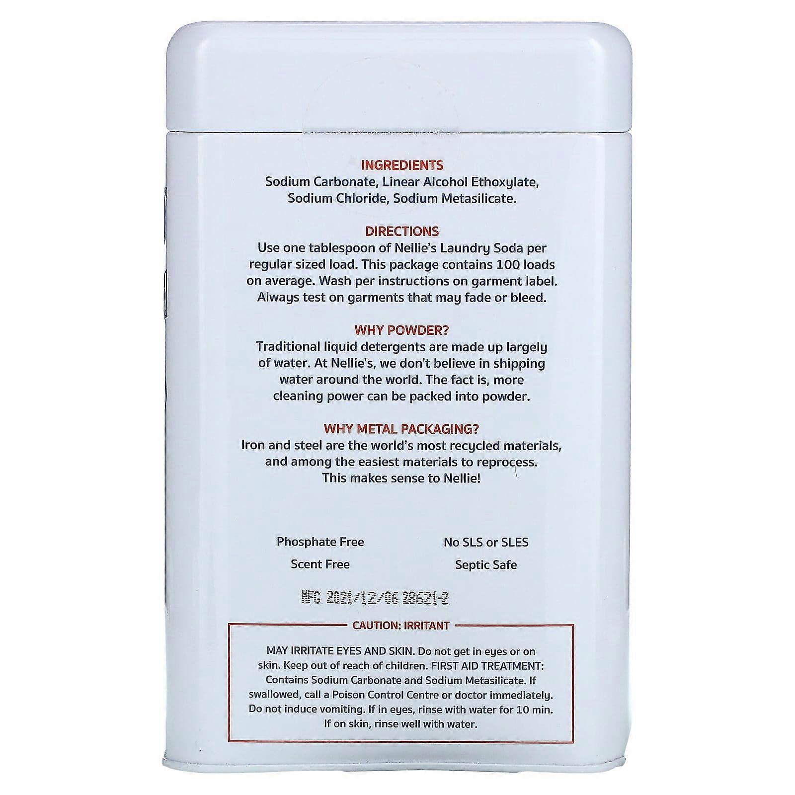 Laundry Soda, 100 Loads, 3.3 lbs (1.5 kg)