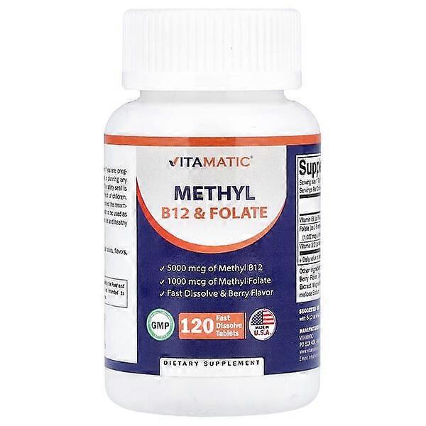 Vitamatic, Methyl B12 & Folate, Berry, 120 Fast Dissolve Tablets