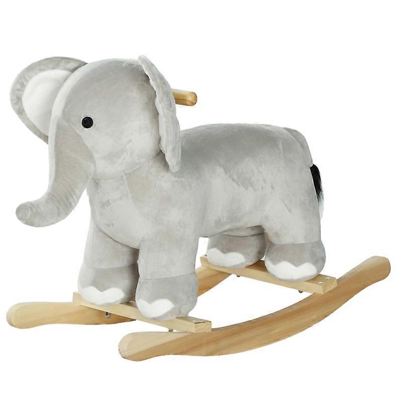 AIYAPLAY Rocking Elephant Toy Sound Effects Safe Base Gray