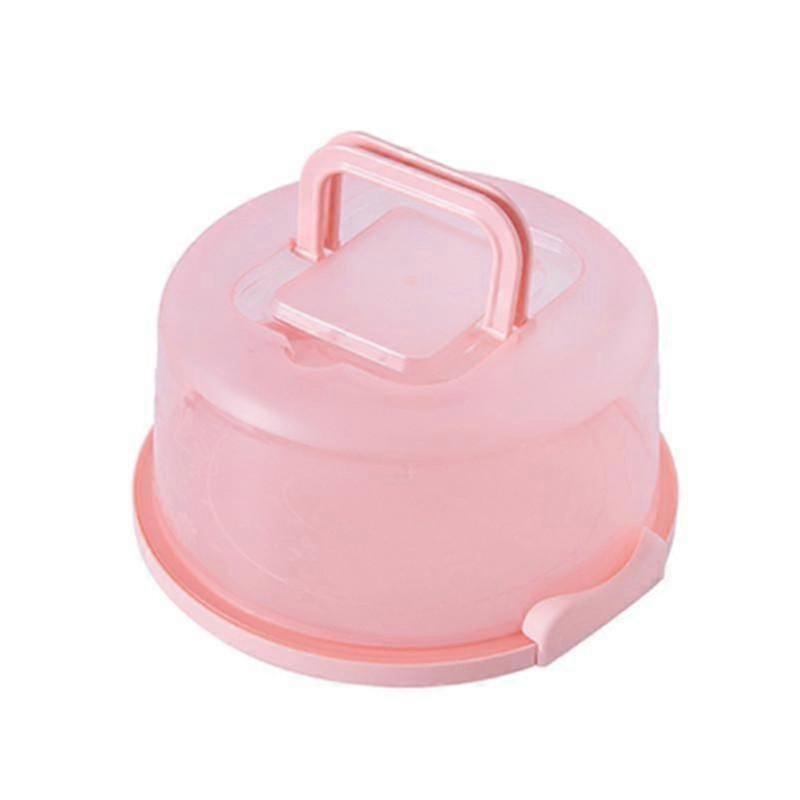 Kitchen Plastic Round Cake Box Carrier Container Handle Pastry Storage Boxes Dessert Container