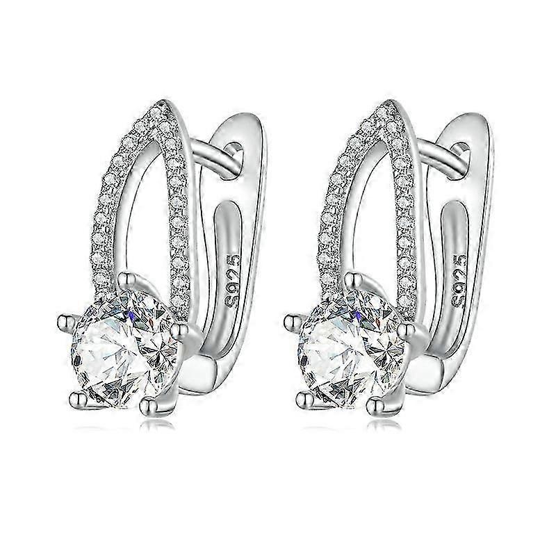 Zirconia Hollow Line Earrings for Women's