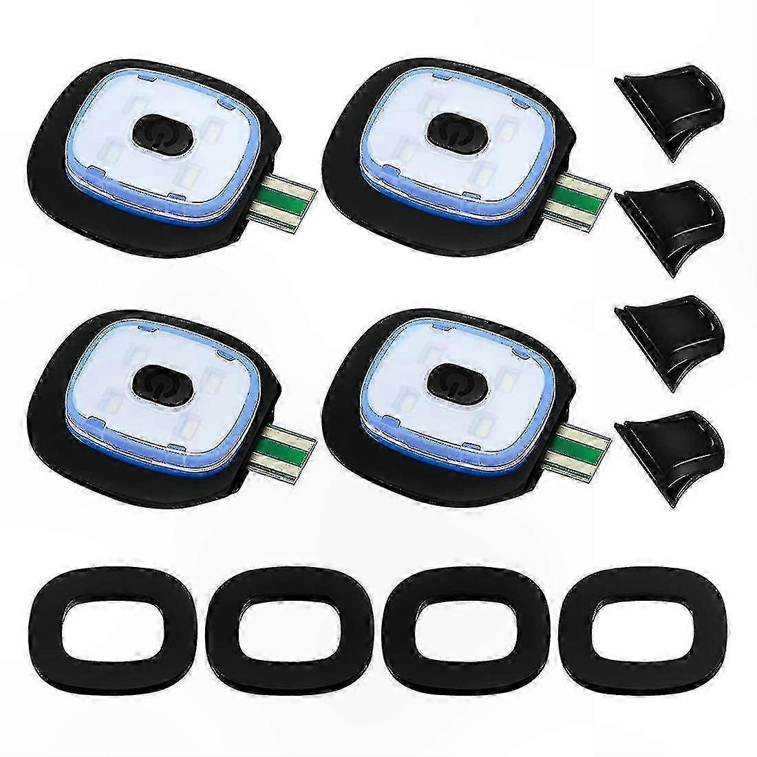 LED Beanie Hat with USB Rechargeable Light, 4 Pack, Adjustable Brightness Modes for Knit Hats