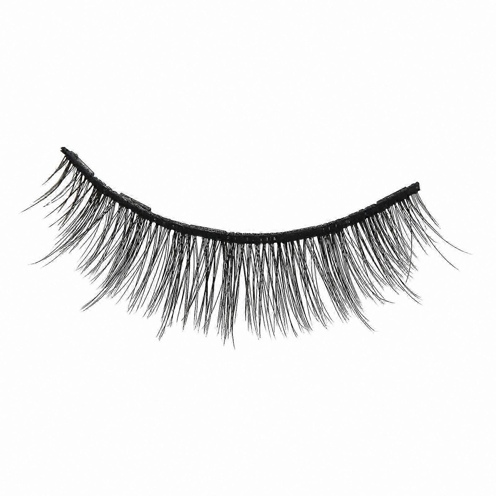 Magnetic Eyelash Kit with Liquid Liner & 10 Sets of Reusable Black Faux Lashes for Makeup Enhancement Tools