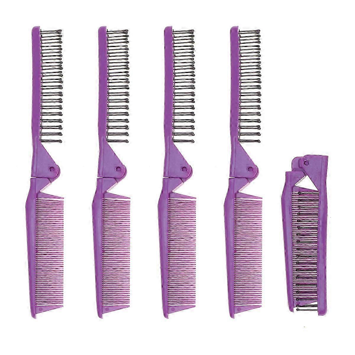 Mini Comb Foldable Wide Tooth Comb ABS Material For Hotel Use 5Set