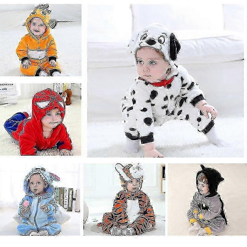 בעלי חיים מקסימים דלמטים בגדי תינוקות רומפרס תינוקות בנים בנות קריקטורהפיג'מות תינוק אונסי רומפר יולדה עם קפוצ'ון אוברולים חמודים