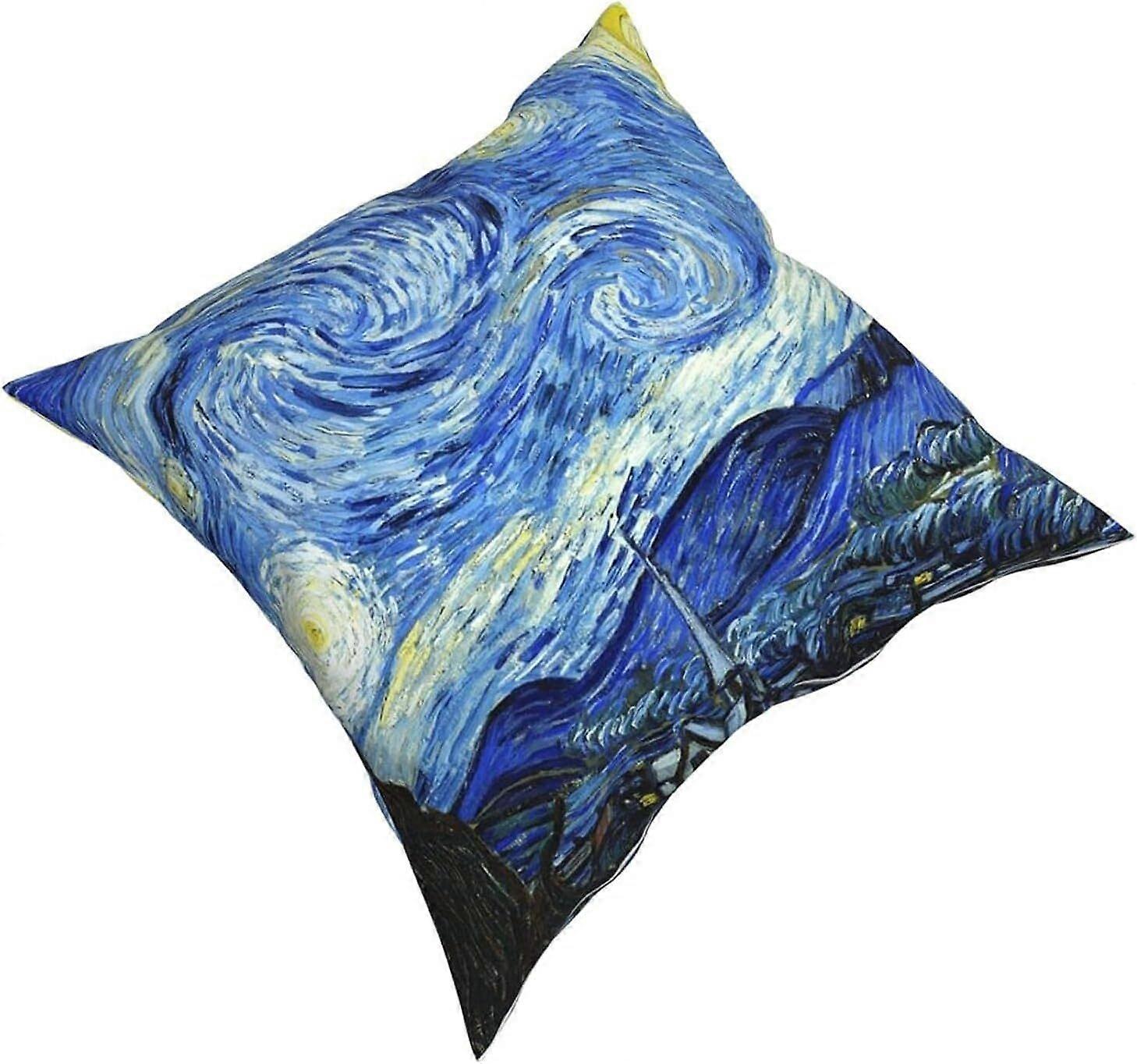 y67星月夜ヴィンセント・ファン・ゴッホタペストリー枕カバーファッションスクエア枕カバークッションカバー装飾スロー枕カバー18×18インチ45×45センチメートル -