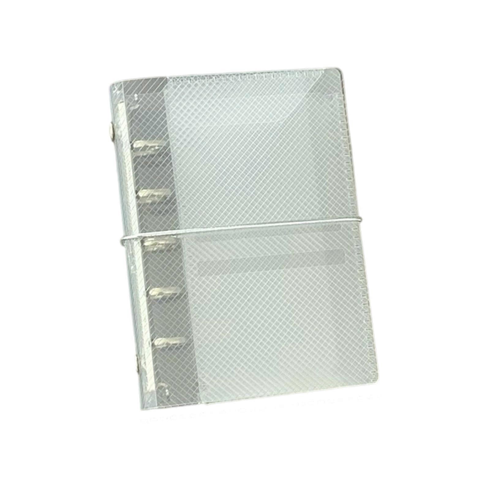 A6/A7 Notebook Cover Clear Binders Folder File Folde Display Book Three Fold Flip Binders Cover for Daily Use Multicolor