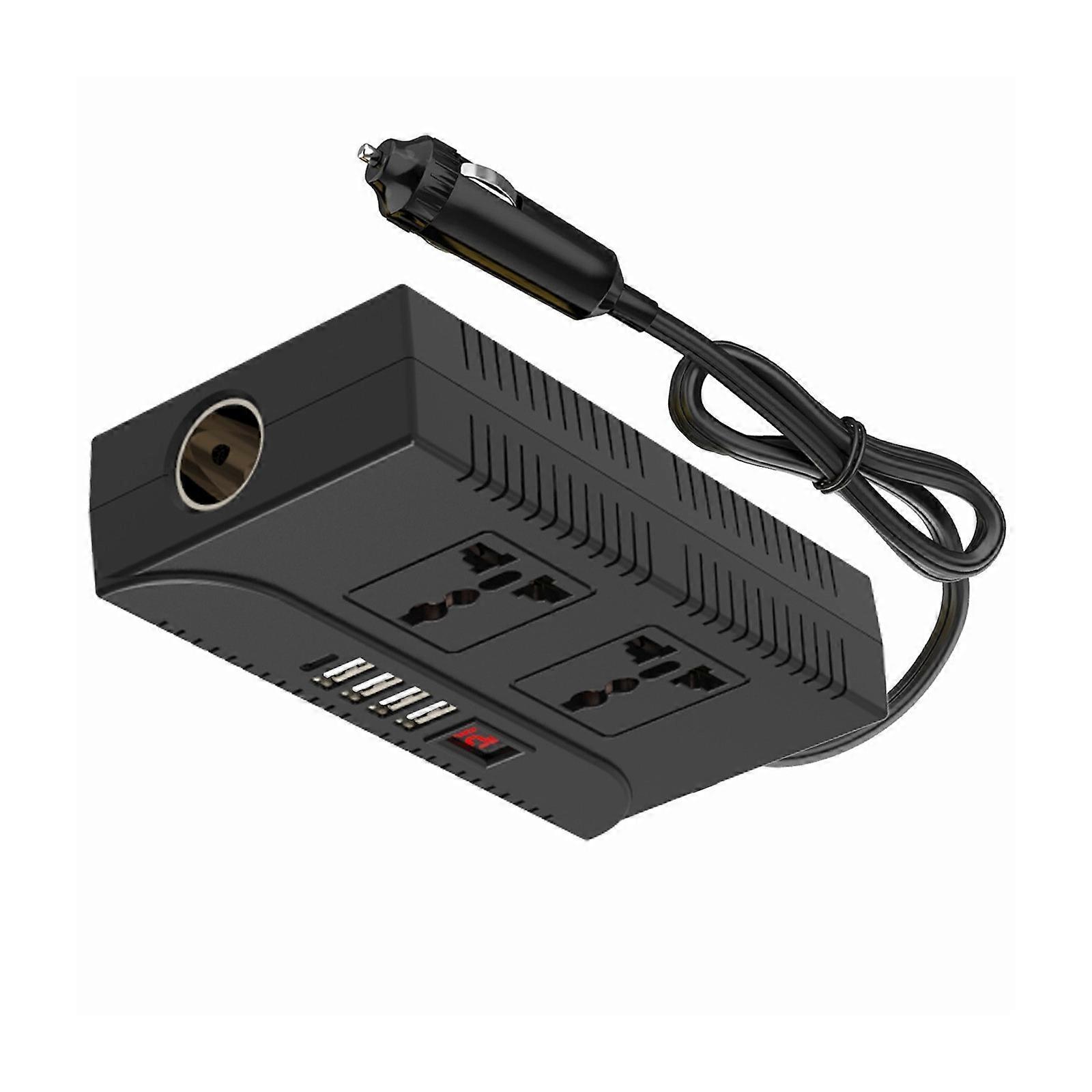 Two Voltages Inverters 12V 24V to 110V 220V AC Outlet High Conversion Efficiency for Mobile Electronics Multicolor