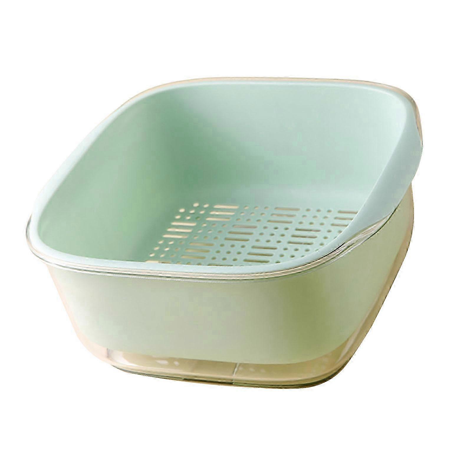 Double Layer Strainer Colander Set for Kitchen Vegetable Washing