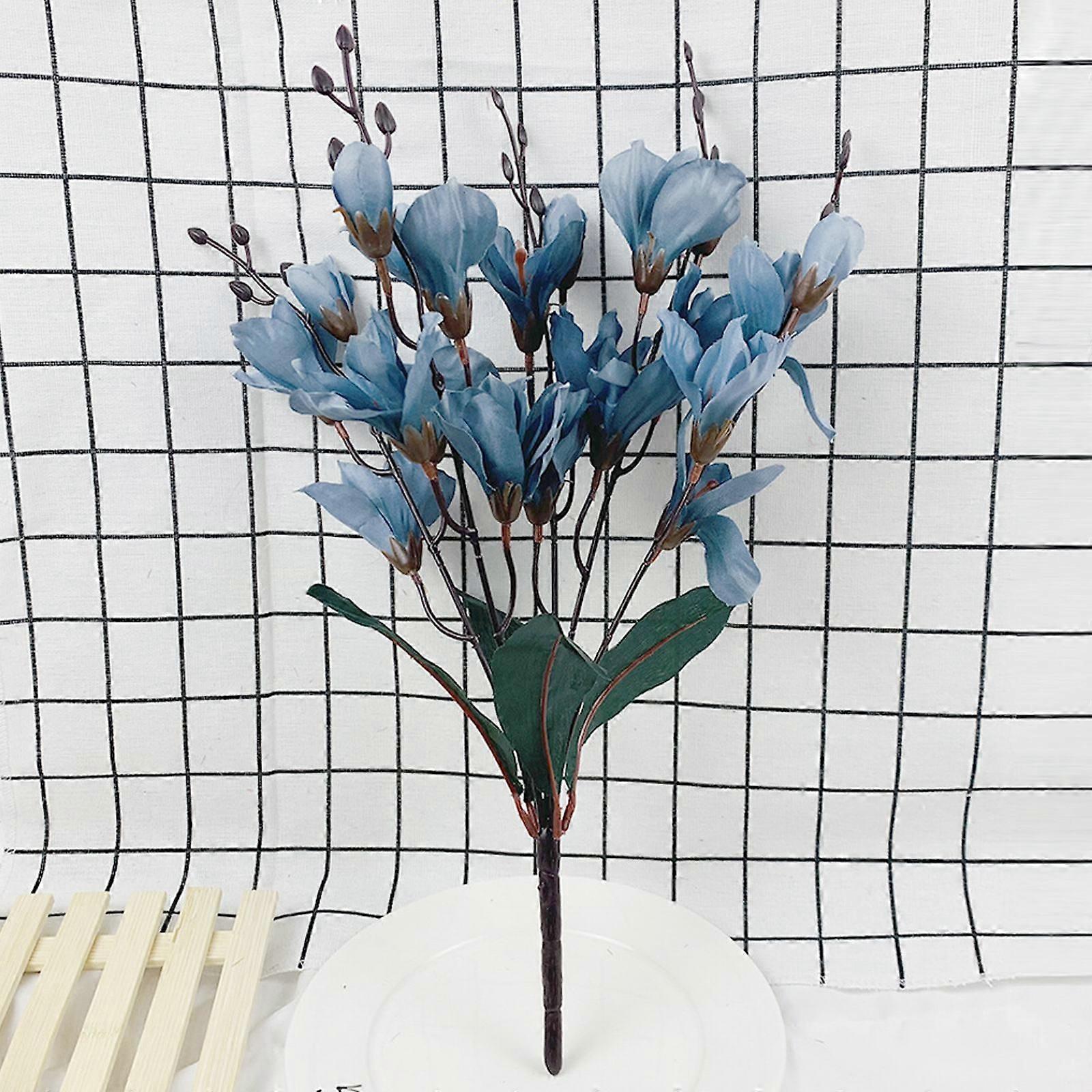 Artificial Magnolia Flower for Home Decor, Compatible with Autumn Color Talan Orchid Project, Small Handlebar Single Flower Arrangement