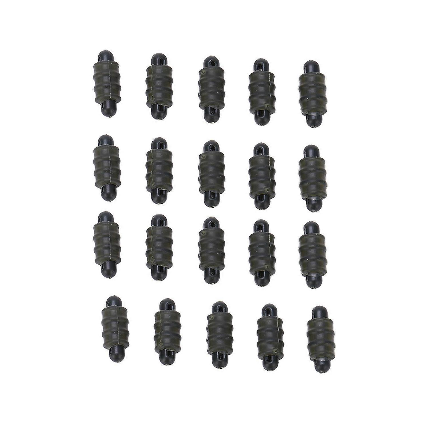 20pcs Carp Fishing Method Connectors Threaded Outside Stop Beads Feeder Accessories