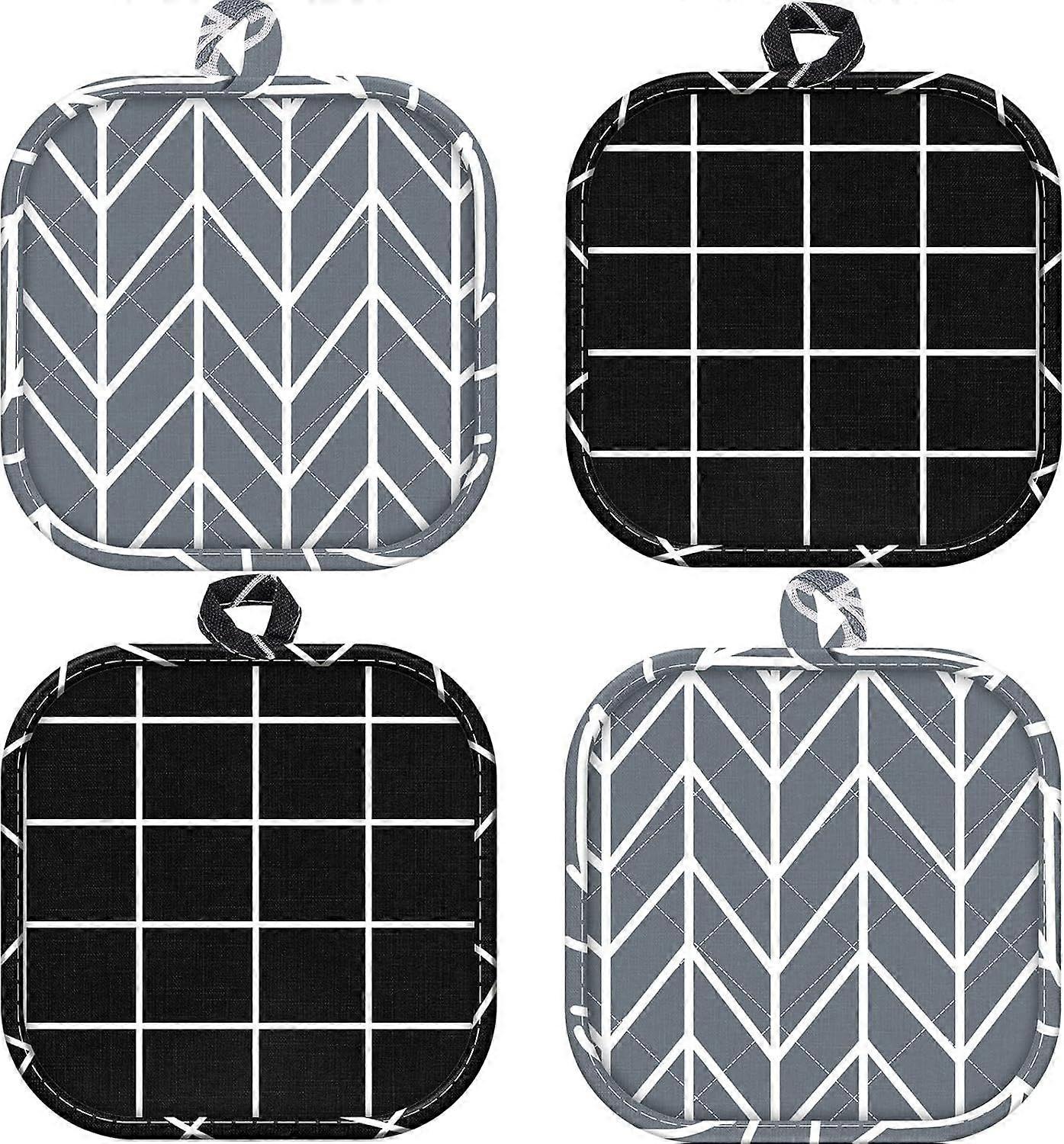 4 Pack Hot Pads for Kitchen Pot Holders for Kitchen Heat Resistant