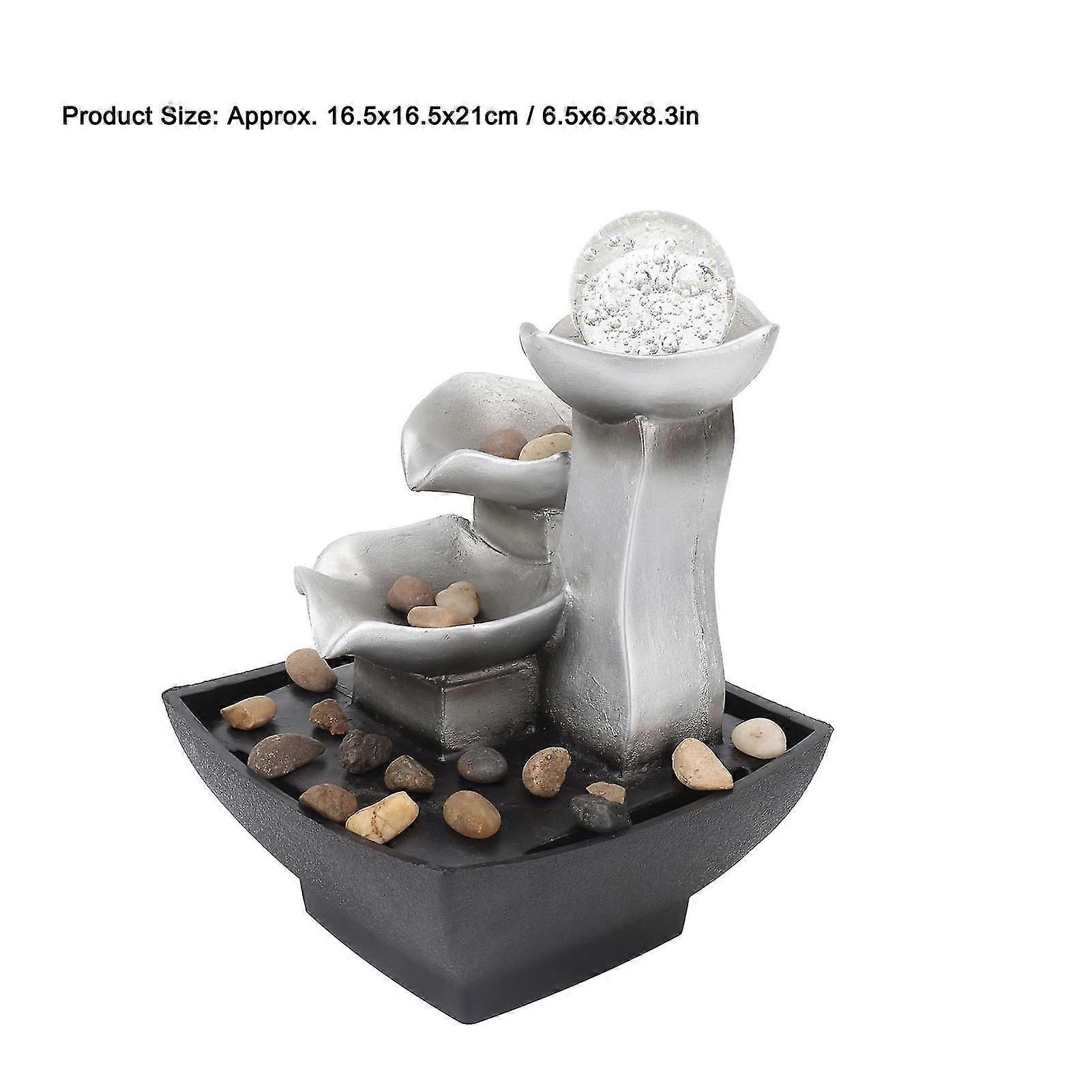 Indoor Tabletop Fountain, Zen Waterfall Feature for Desktops, Colors Randomly Assorted, Resin Construction Ensuring Durability and Continuous Water
