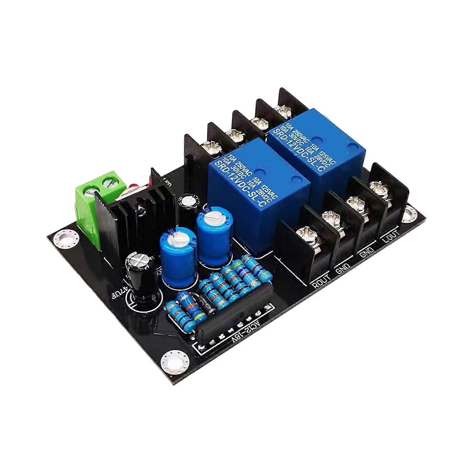 UPC1237 Double Channel Speaker Protections Board with UPC1237 Chip Delay Start and Instantly Power Cutoff for Auditory Systems Multicolor