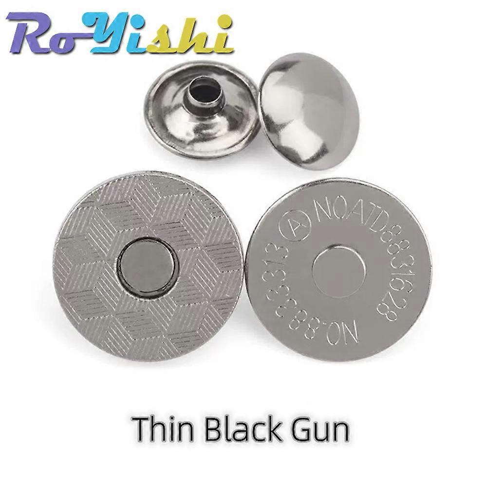 10 Sets Metal Double Rivet Magnetic Clasps Buttons Fastener Bag Press Buckle Purses Handbag Clothes DIY 14/18mm