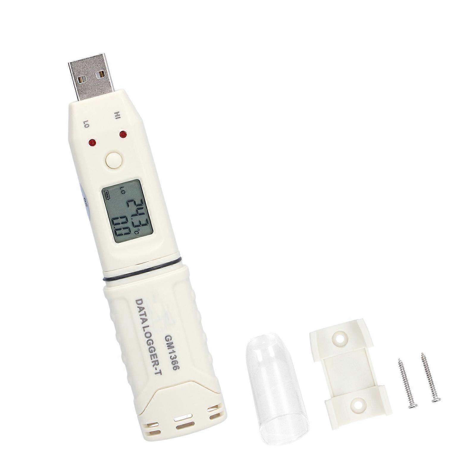 High Accuracy Temperature and Humidity Data Logger USB Digital Recorder for Warehouse Management Environment Monitoring Multicolor