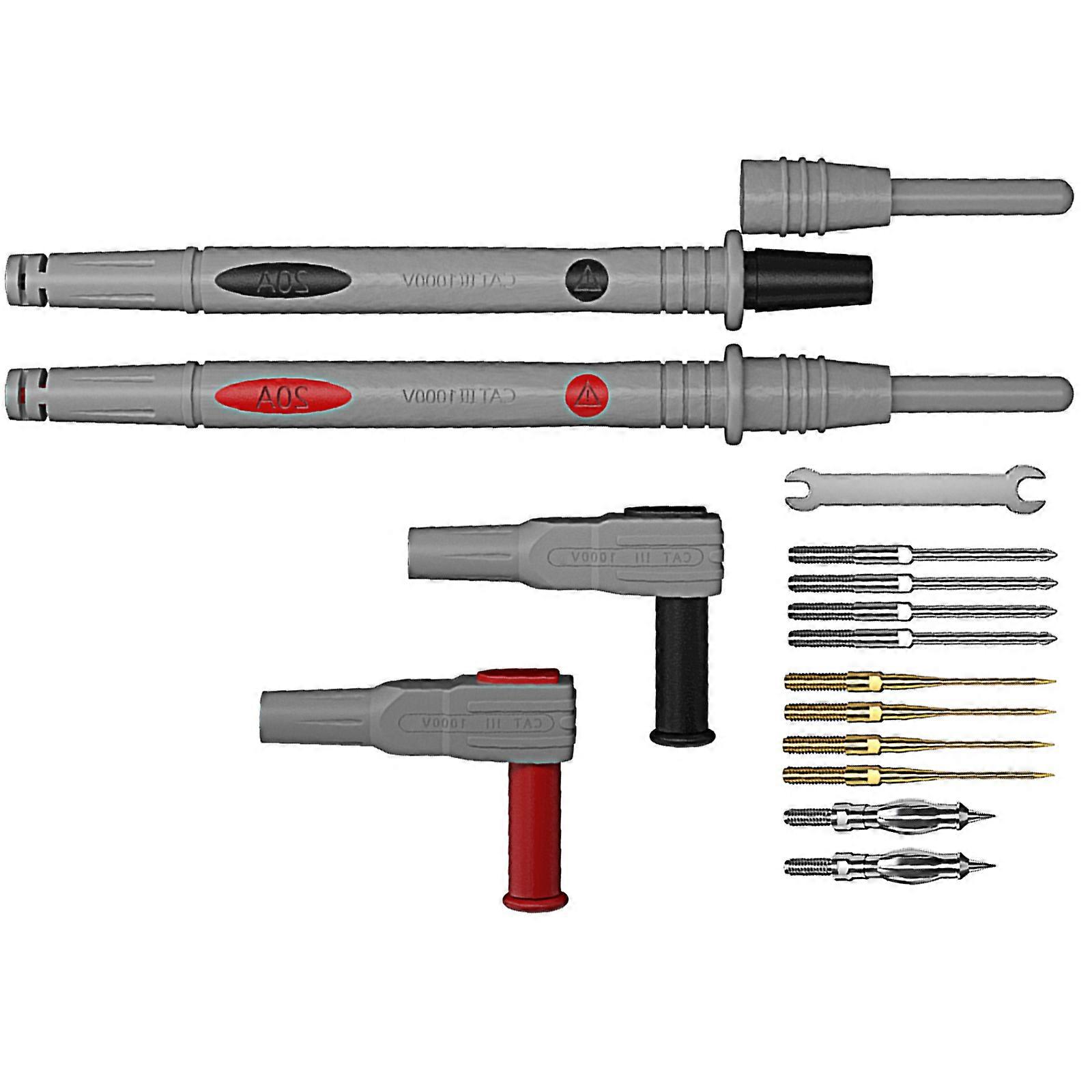 Professional Insulated Multimeter Test Leads Replaceable Tip For Engineers Technicians And Electrical Projects Multicolor