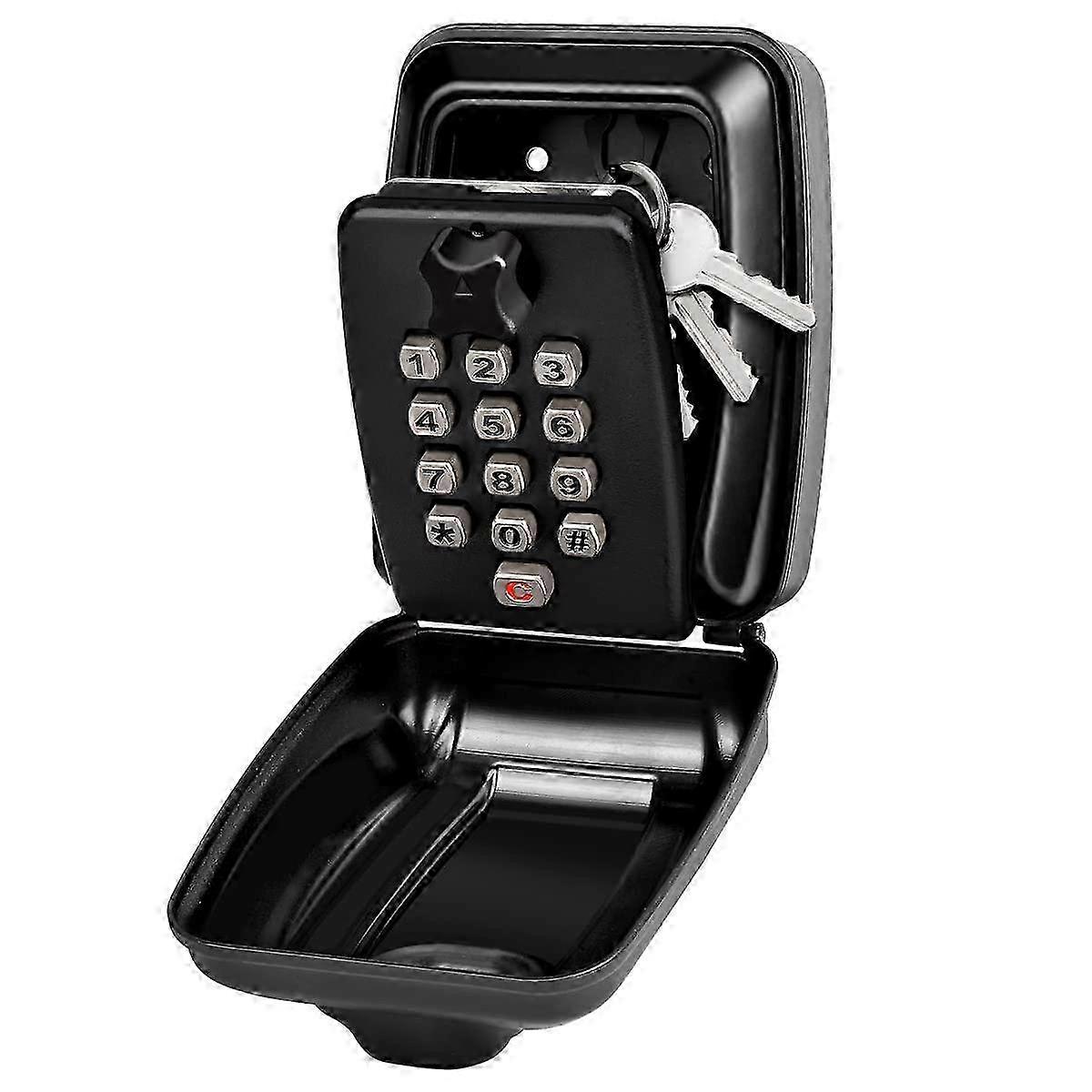 Secure Storage Key Lock Box, Waterproof and Resettable 12-Digit Code, Durable Aluminum Alloy Material for Indoor & Outdoor Use (4.53in Height x 26s