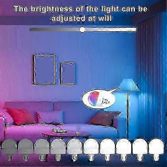 USB Rechargeable Light Bulb with Remote Control Timer Dimmable Easy to Install Battery Powered E27