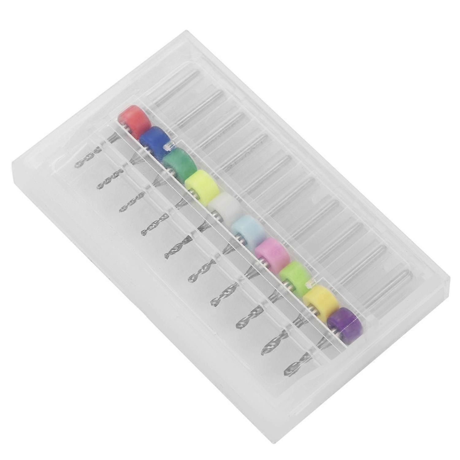 10Pcs 1.1-2.0mm Tungsten Carbide Micro Drill Bits Set Tool for PCB Print Circuit Board