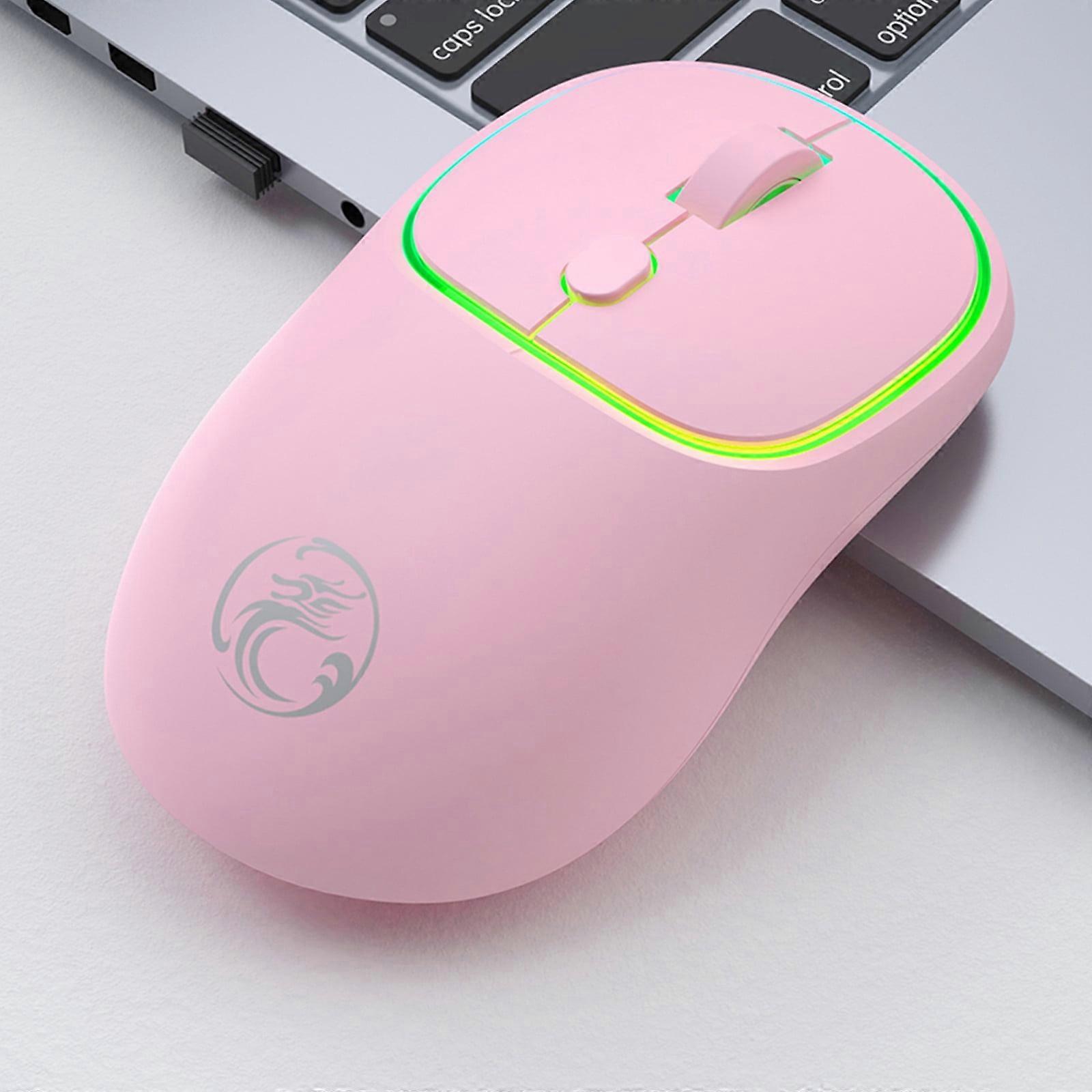 Wireless Mouse with Dazzling Lights 2.4G Noiseless Mouse with USB Receiver Portable Computer Mice for Desktop Computer Laptop