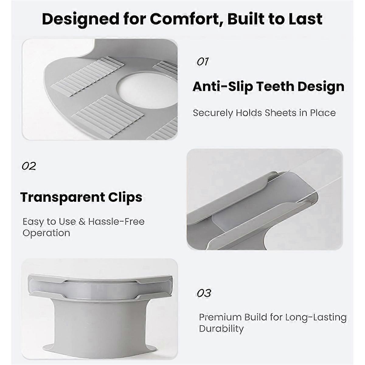 4PCS Bed Sheet Grippers Open Corner Bed Sheet Holder White