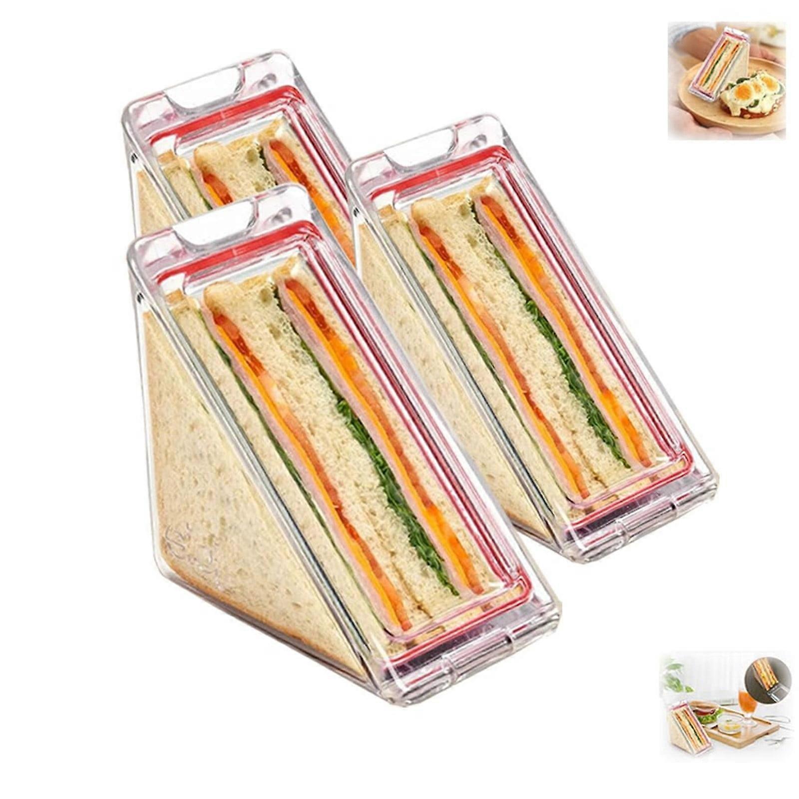 Giyblacko Clearance Triangular Sandwich Container Reusable Washable Sandwich Box Portable Sandwich Lunch Wedge With Lid