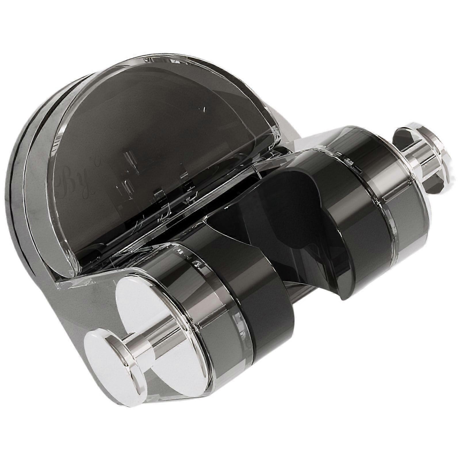 Adjustable Suction Cup Shower Head Holder with Swivel for Bathroom and Pet Use, 2 Pack Transparent Gray