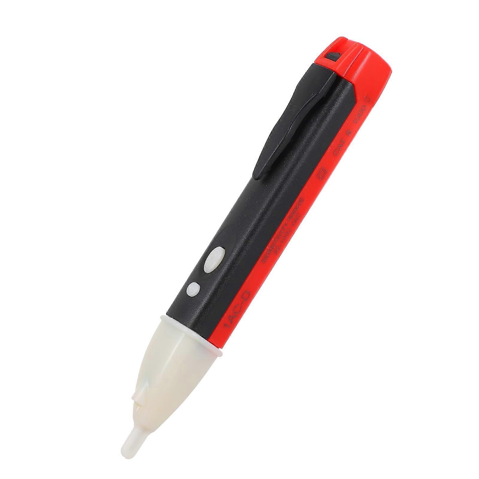 Test Pencil Electricity Testing Abs Electrician Hand Tool Sound Light Intelligent Red