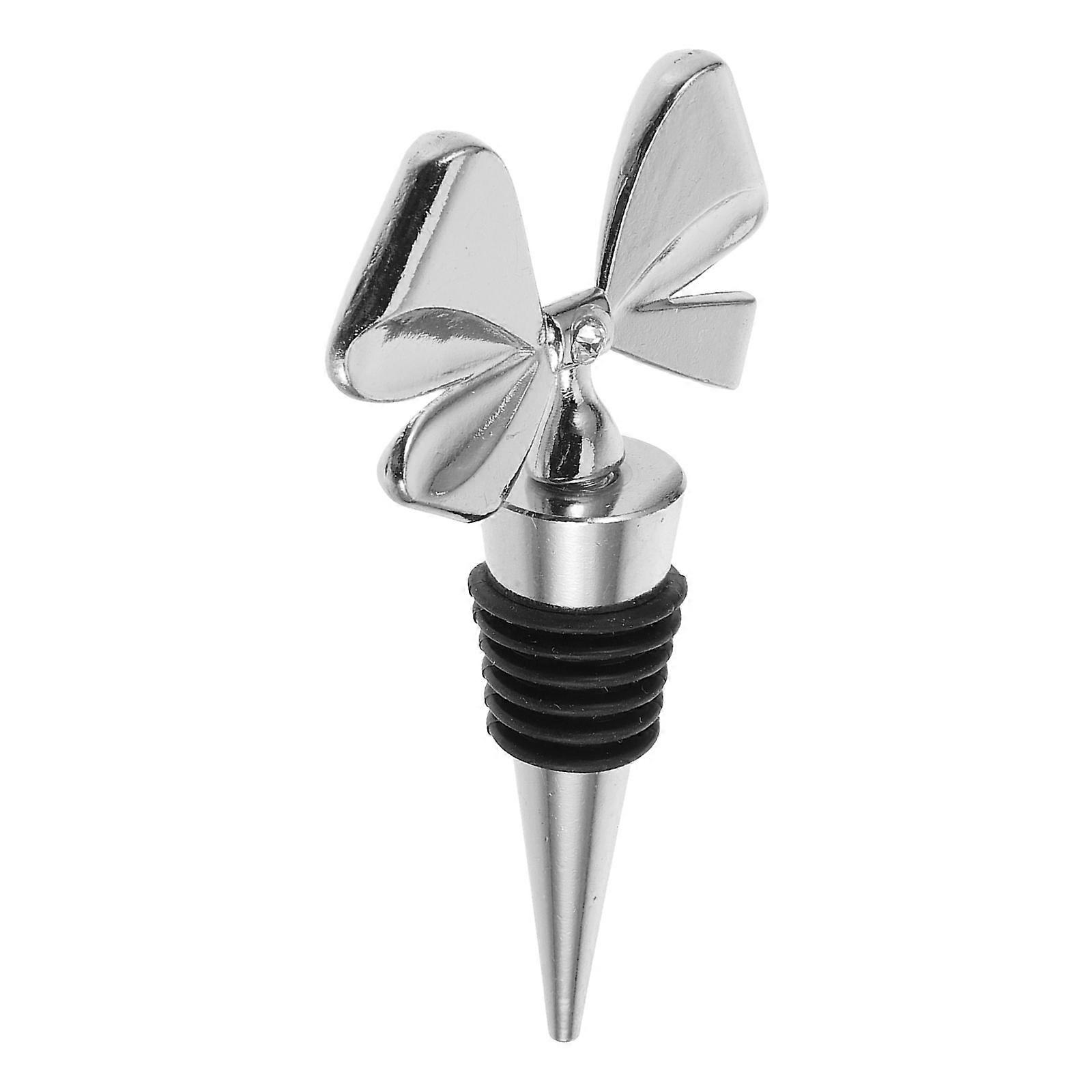 Elegant Bowknot Plug For Home Bar With Silver Finish 1Pcs For Preservation